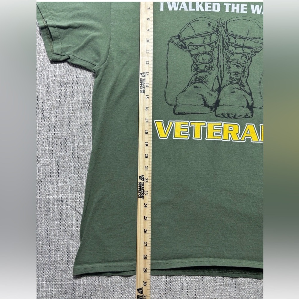 Vintage Look Gildan Veteran Military T Shirt XL Army USA Graphic‎ Green Tee - Picture 7 of 8